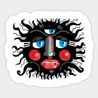 Black sun Sticker